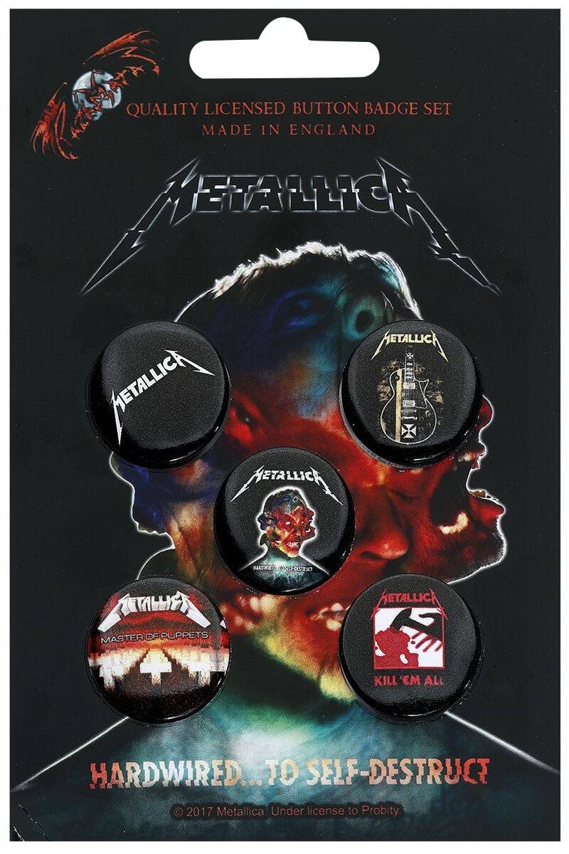 Metallica Button - Mix - multicolor  - Lizenziertes Merchandise! von metallica