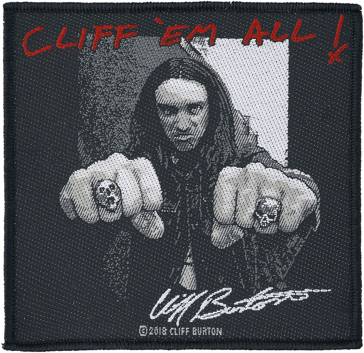 Metallica - Cliff 'Em All - Patch - schwarz|weiß|rot von metallica