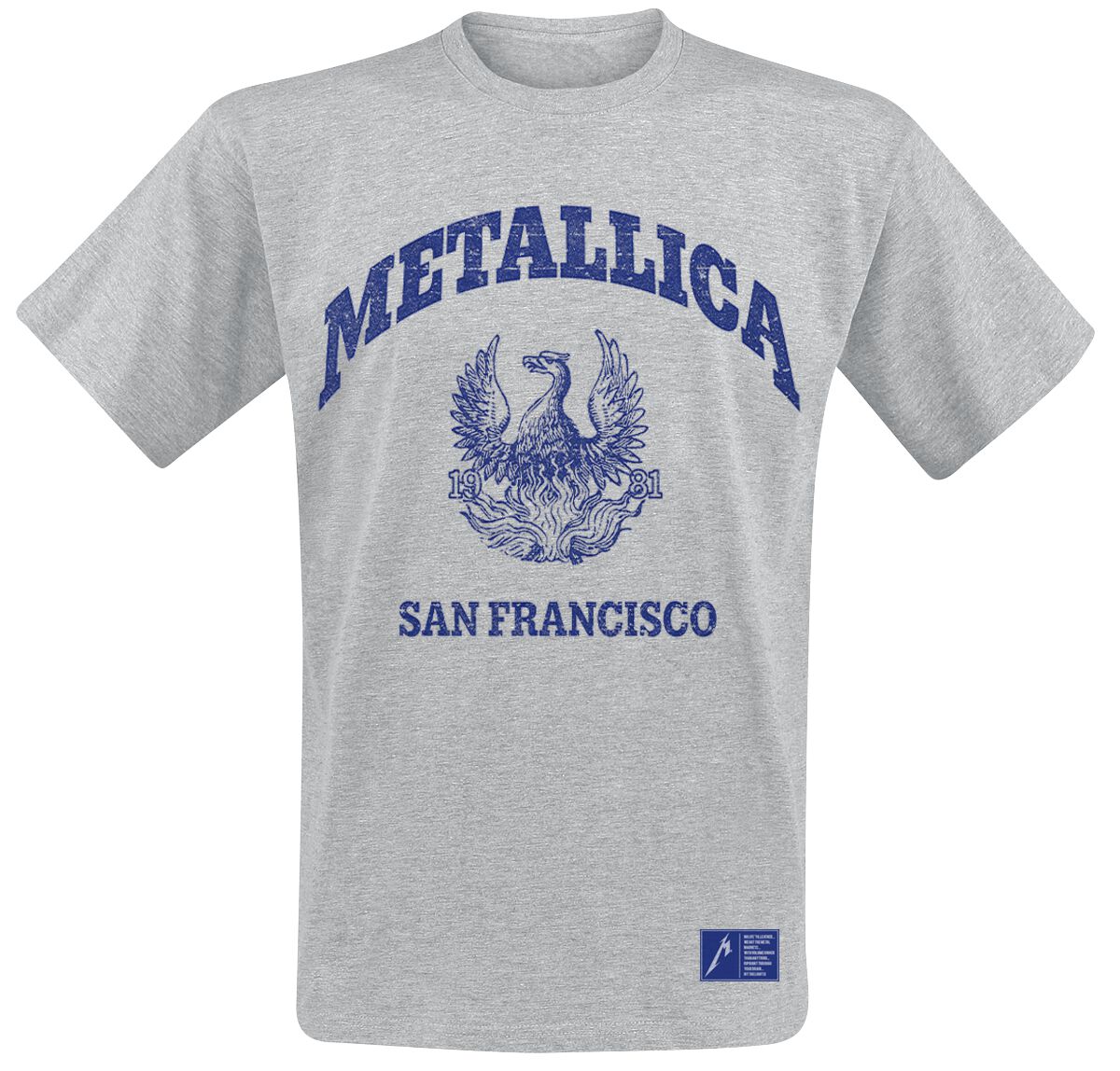Metallica College Crest T-Shirt grau in XXL von metallica
