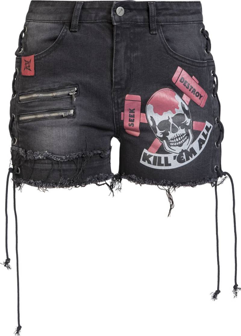 Metallica Hotpant - EMP Signature Collection - 27 bis 29 - für Damen - Größe 27 - dunkelgrau  - EMP exklusives Merchandise! von metallica