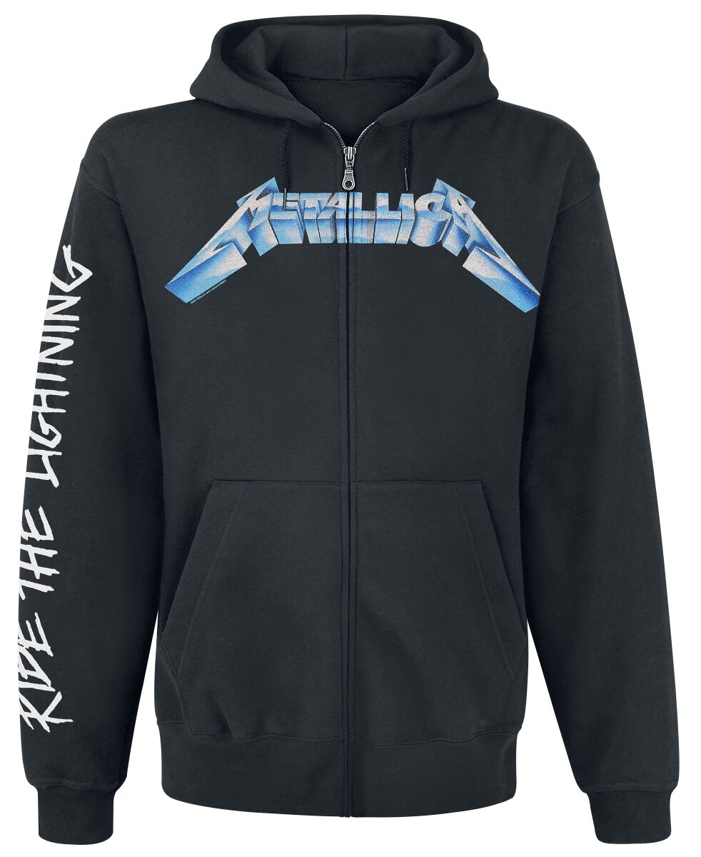 Metallica Kapuzenjacke - Ride The Lightning - S bis 5XL - für Männer - Größe 3XL - schwarz  - Lizenziertes Merchandise! von metallica