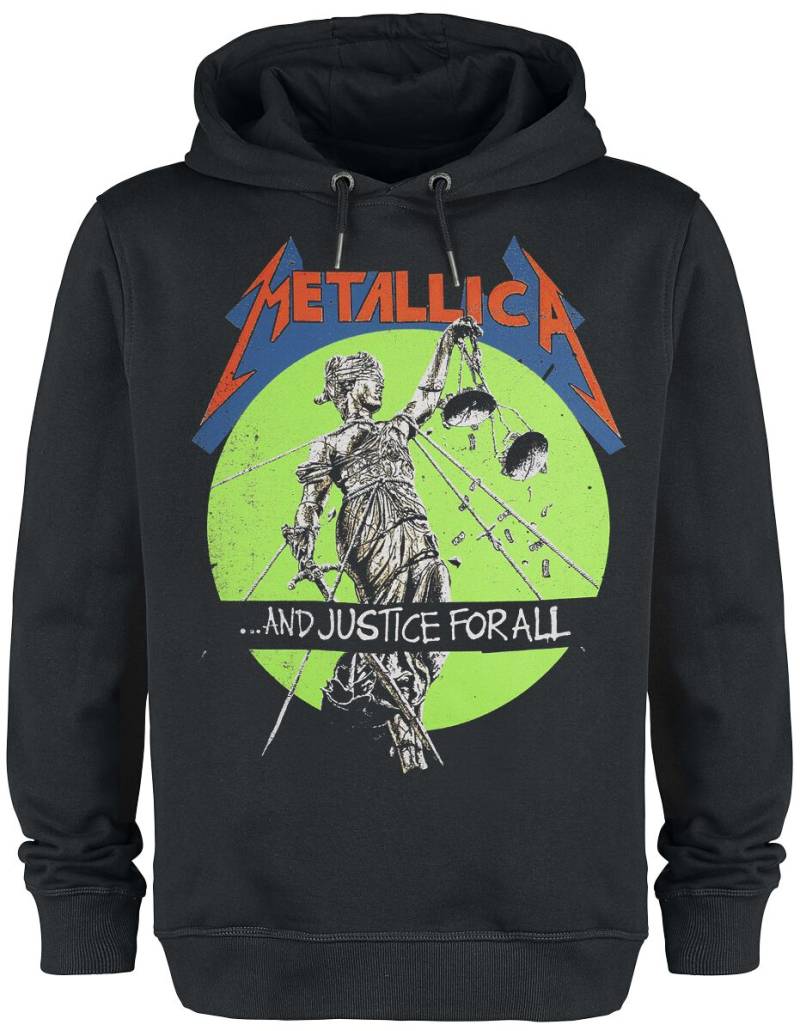 Metallica Kapuzenpullover - Amplified Collection - No Justice For All - XS bis 3XL - für Männer - Größe XS - schwarz  - Lizenziertes Merchandise! von metallica