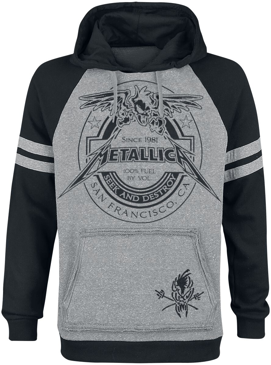 Metallica Kapuzenpullover - EMP Signature Collection - S bis 4XL - für Männer - Größe 3XL - grau meliert/schwarz  - EMP exklusives Merchandise! von metallica