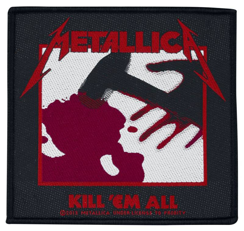 Metallica Kill 'Em All Patch schwarz weiß rot von metallica