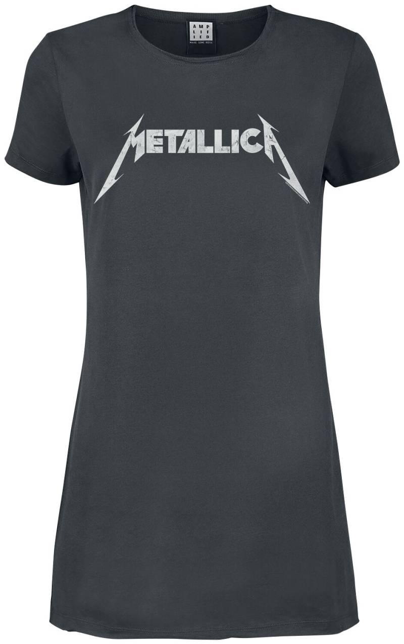 Metallica Kurzes Kleid - Amplified Collection - Logo - S bis XL - für Damen - Größe S - charcoal  - Lizenziertes Merchandise! von metallica