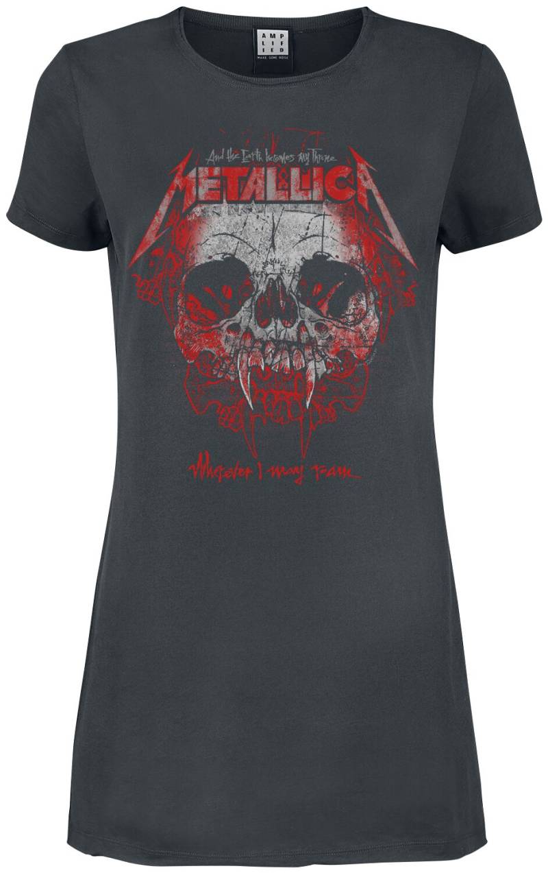 Metallica Kurzes Kleid - Amplified Collection - Wherever I May Roam - S bis XXL - für Damen - Größe L - charcoal  - Lizenziertes Merchandise! von metallica
