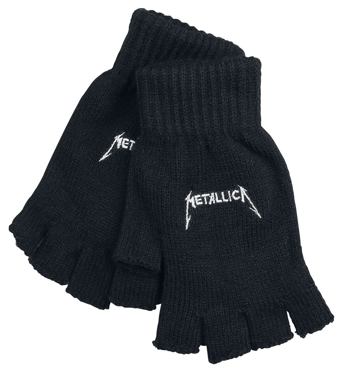 Metallica Kurzfingerhandschuhe - Logo - schwarz  - Lizenziertes Merchandise! von metallica