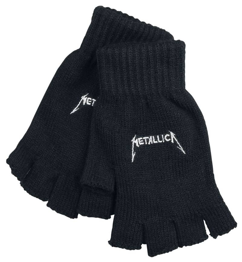 Metallica Kurzfingerhandschuhe - Logo - schwarz  - Lizenziertes Merchandise! von metallica