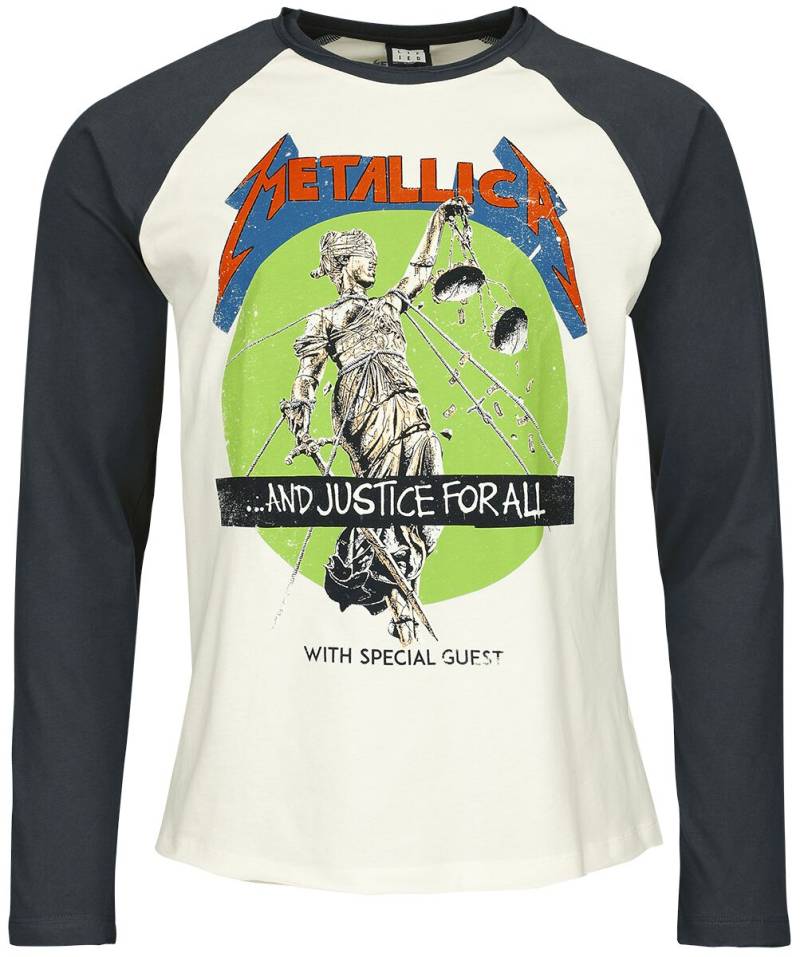 Metallica Langarmshirt - Amplified Collection - And Justice For All - M bis 3XL - für Männer - Größe XXL - multicolor  - Lizenziertes Merchandise! von metallica