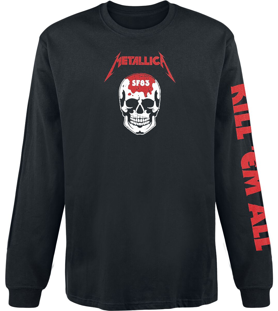 Metallica Langarmshirt - Kill 'Em All - Skull - M bis XXL - für Männer - Größe XL - schwarz  - Lizenziertes Merchandise! von metallica