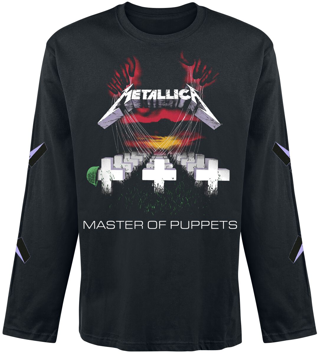 Metallica Langarmshirt - Master Of Puppets - S bis XXL - für Männer - Größe L - schwarz  - Lizenziertes Merchandise! von metallica
