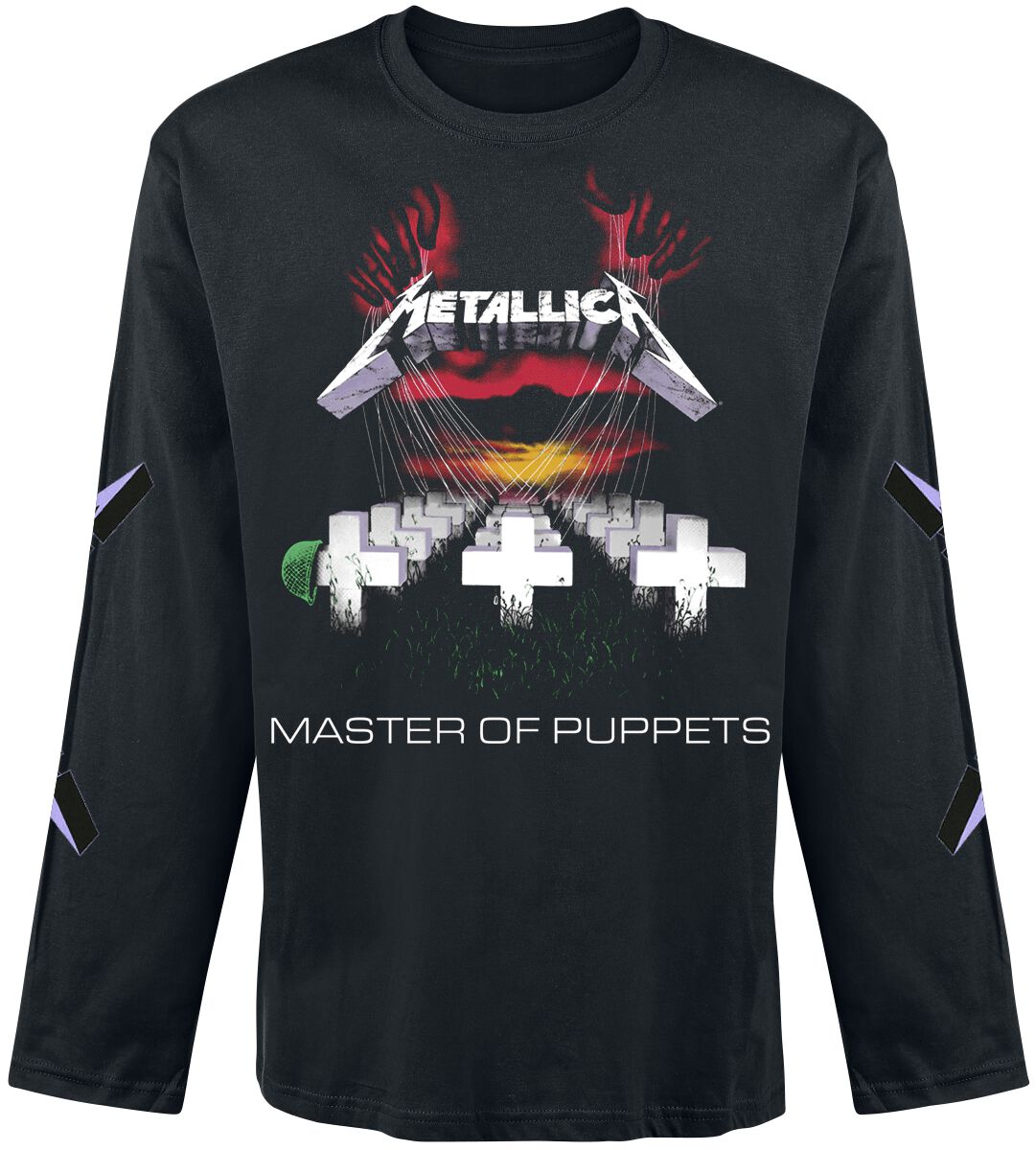 Metallica Langarmshirt - Master Of Puppets - S bis XXL - für Männer - Größe S - schwarz  - Lizenziertes Merchandise! von metallica