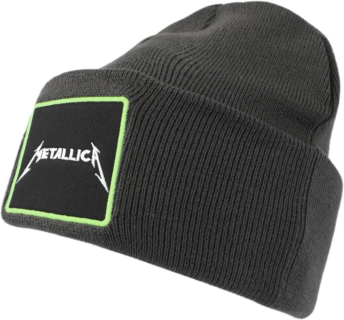 Metallica Mütze - Amplified Collection - Patch Beanie - charcoal  - Lizenziertes Merchandise! von metallica