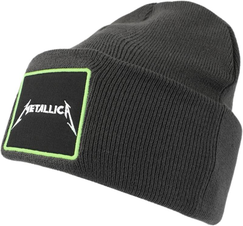 Metallica Mütze - Amplified Collection - Patch Beanie - charcoal  - Lizenziertes Merchandise! von metallica