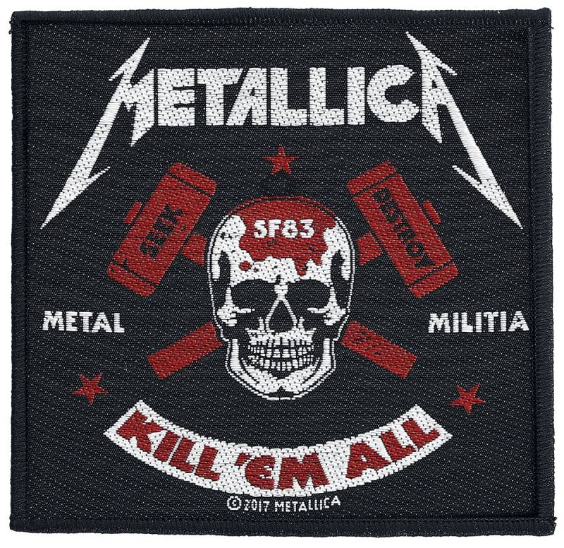 Metallica Patch - Metal Militia - schwarz/rot/weiß  - Lizenziertes Merchandise! von metallica