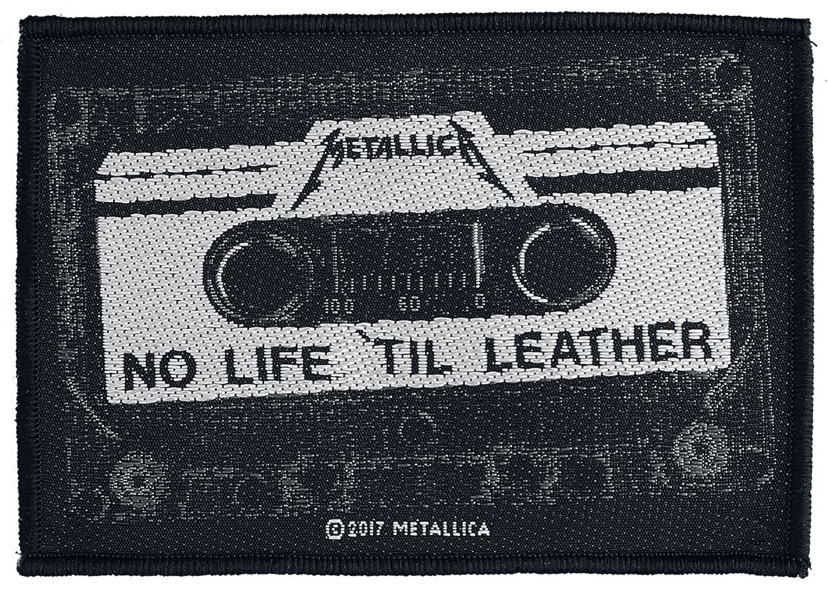 Metallica Patch - No Life 'Til Leather - schwarz/grau/weiß  - Lizenziertes Merchandise! von metallica