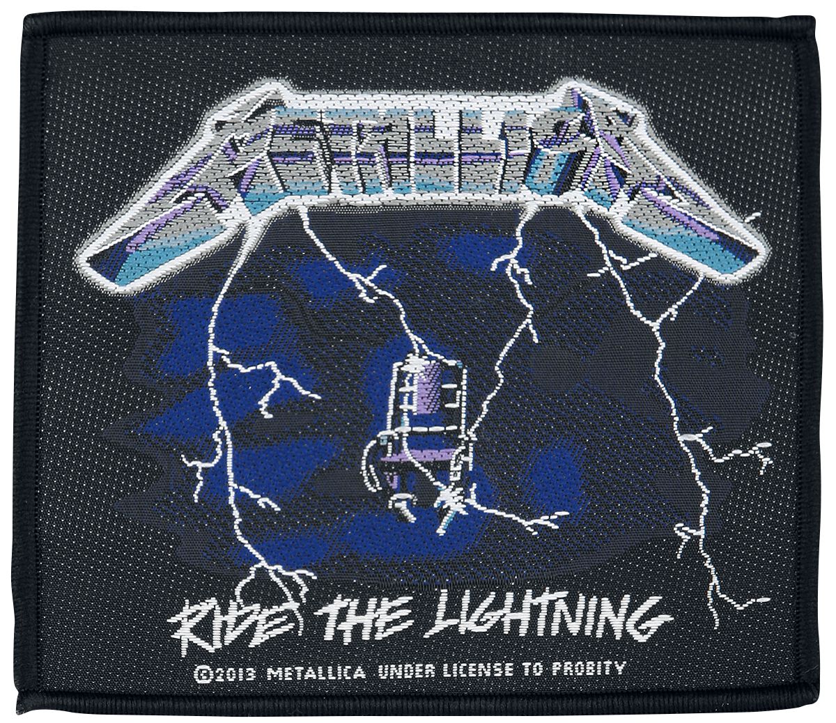 Metallica Patch - Ride The Lightning - schwarz/blau/weiß  - Lizenziertes Merchandise! von metallica