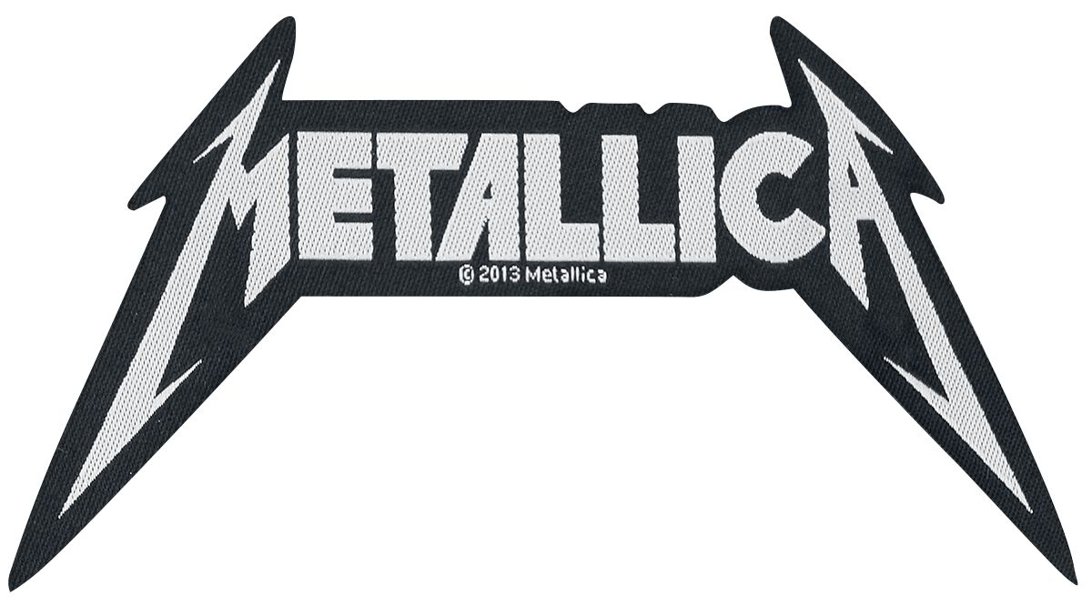 Metallica Patch - Shaped Logo - schwarz/weiß  - Lizenziertes Merchandise! von metallica