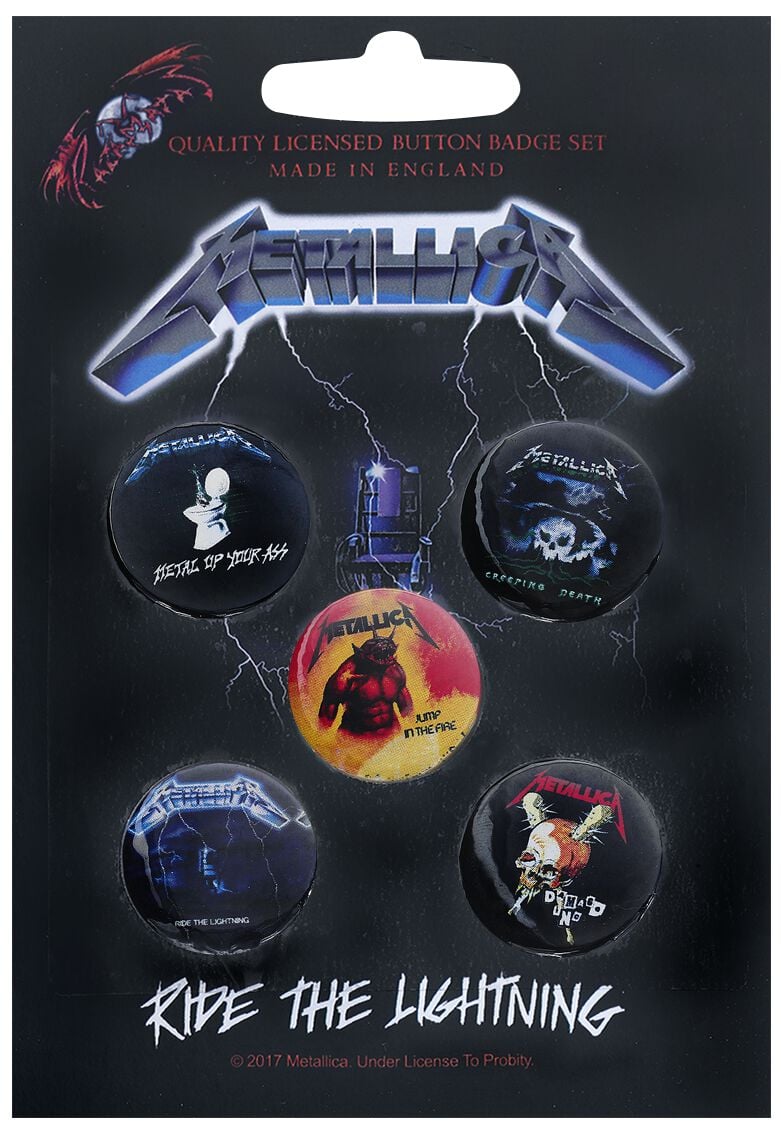 Metallica Ride The Lightning Button multicolor von metallica