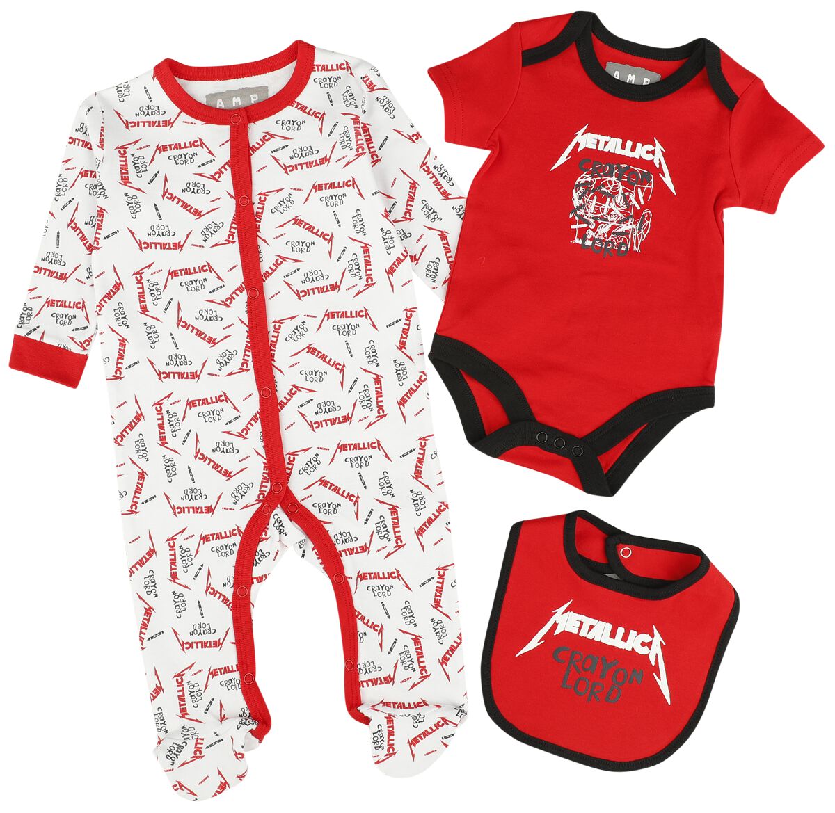 Metallica Set für Babys - Amplified Collection - Baby Set - für Mädchen & Jungen - multicolor  - Lizenziertes Merchandise! von metallica