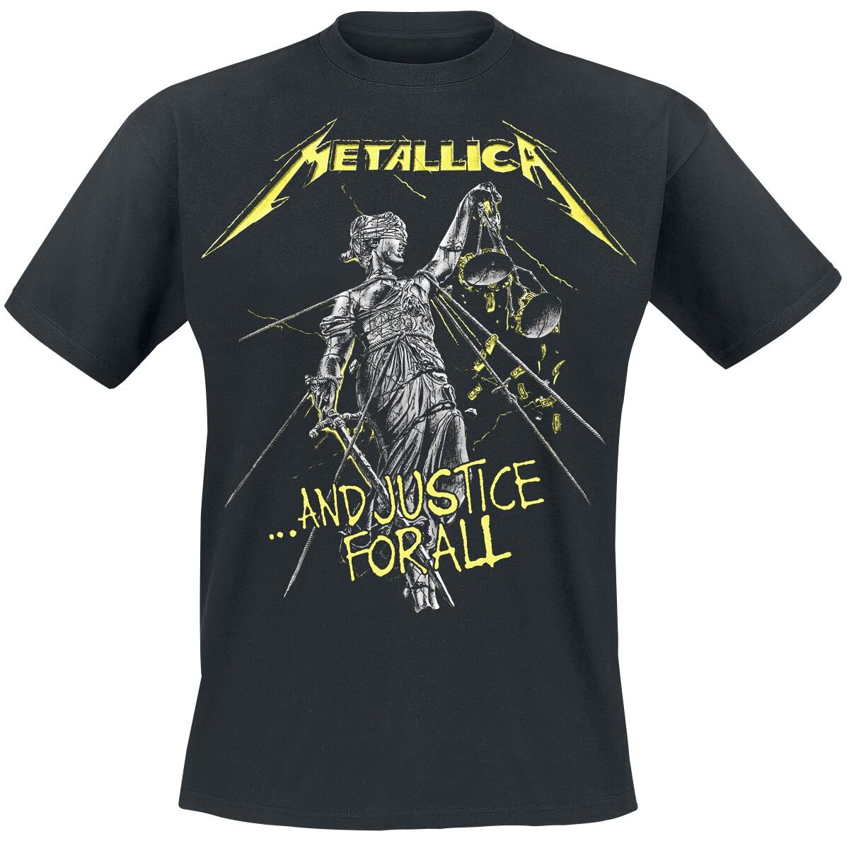 Metallica T-Shirt - ...And Justice For All - Tracklist - S bis 5XL - für Männer - Größe 3XL - schwarz  - Lizenziertes Merchandise! von metallica