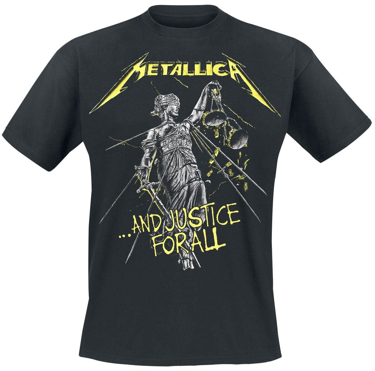 Metallica T-Shirt - ...And Justice For All - Tracklist - S bis 5XL - Größe XL - schwarz  - Lizenziertes Merchandise! von metallica
