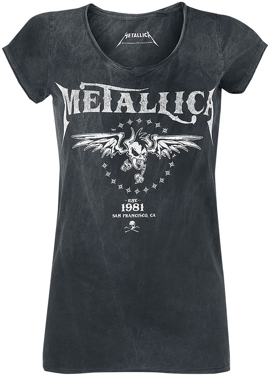 Metallica T-Shirt - Biker - S bis 4XL - für Damen - Größe XXL - schwarz/grau  - EMP exklusives Merchandise! von metallica