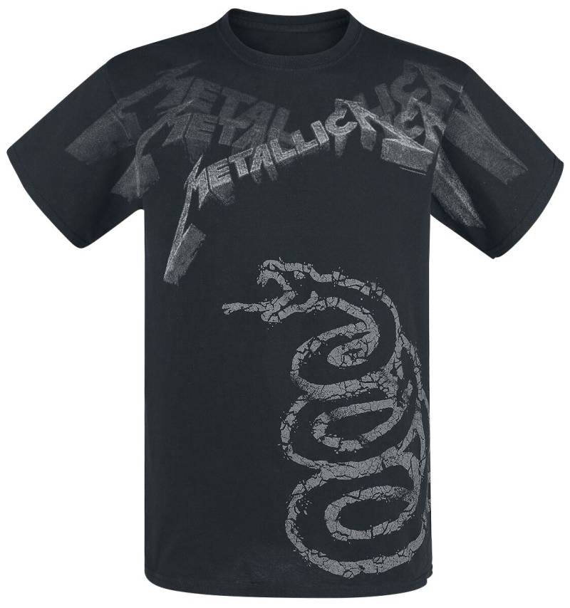 Metallica T-Shirt - Black Album Faded - S bis XXL - für Männer - Größe S - schwarz  - Lizenziertes Merchandise! von metallica