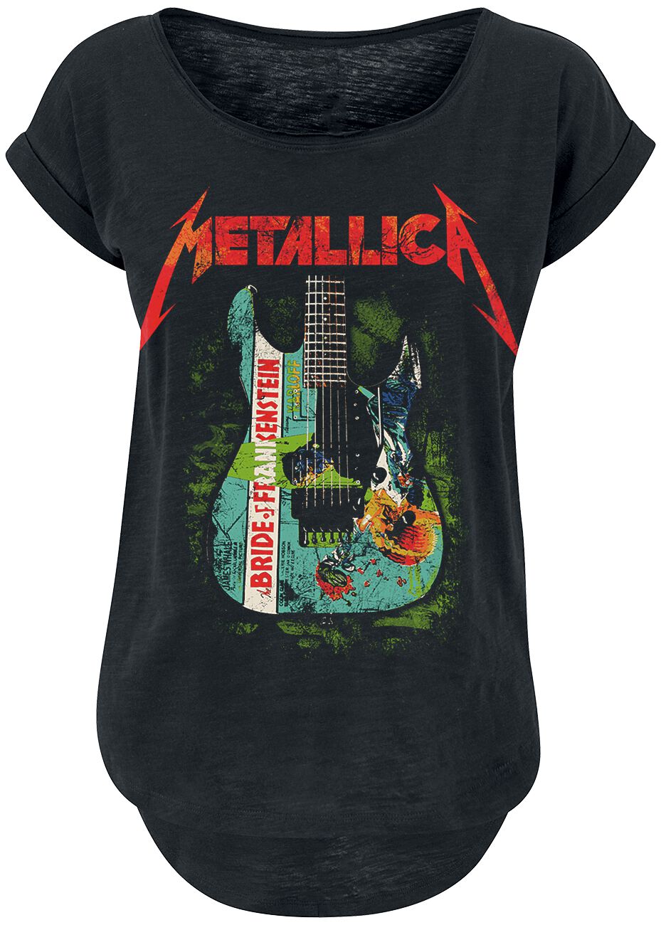 Metallica T-Shirt - Bride Of Frankenstein Guitar - S bis XXL - für Damen - Größe L - schwarz  - Lizenziertes Merchandise! von metallica