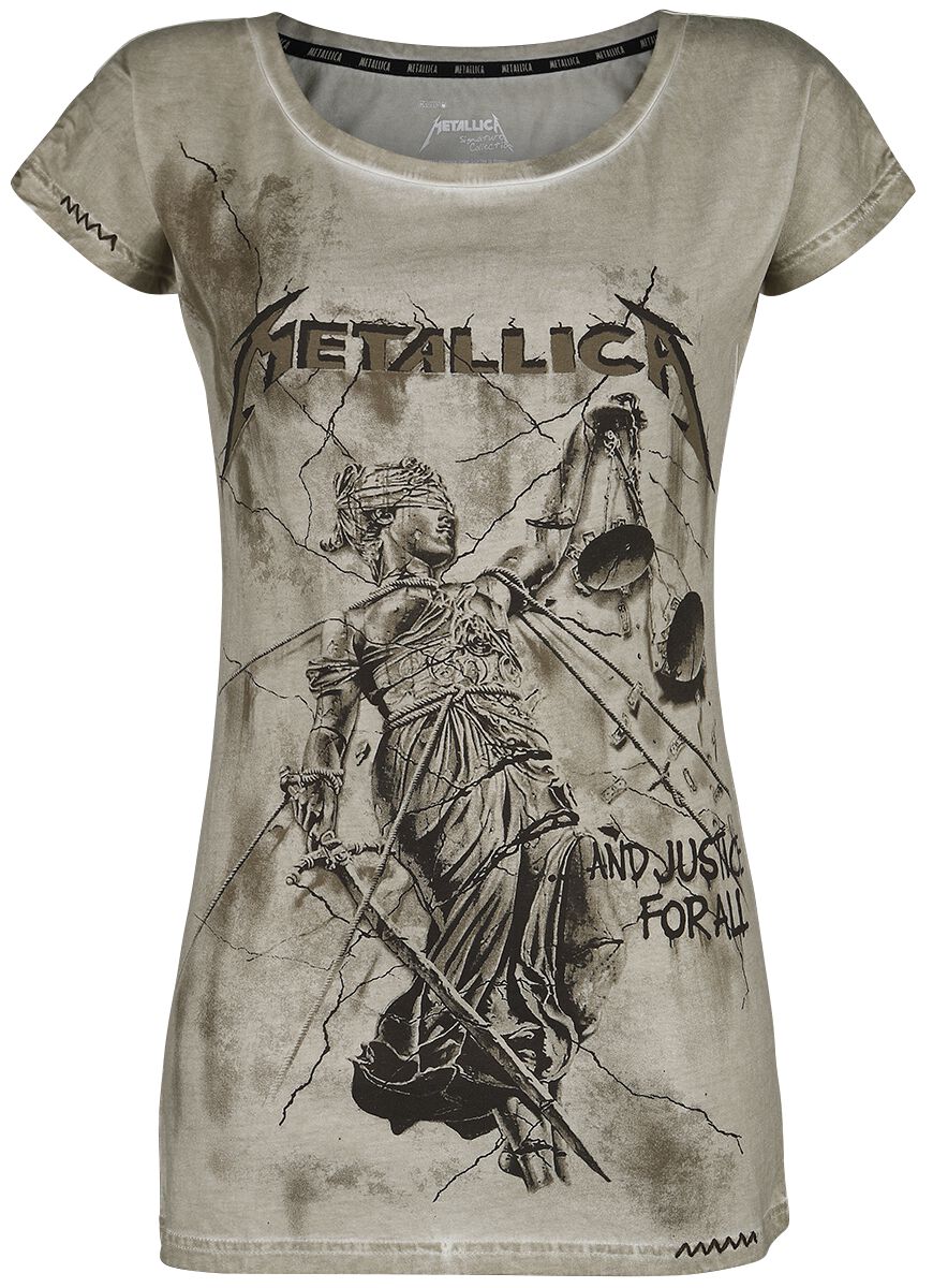 Metallica T-Shirt - EMP Signature Collection - S bis XXL - für Damen - Größe L - khaki  - EMP exklusives Merchandise! von metallica