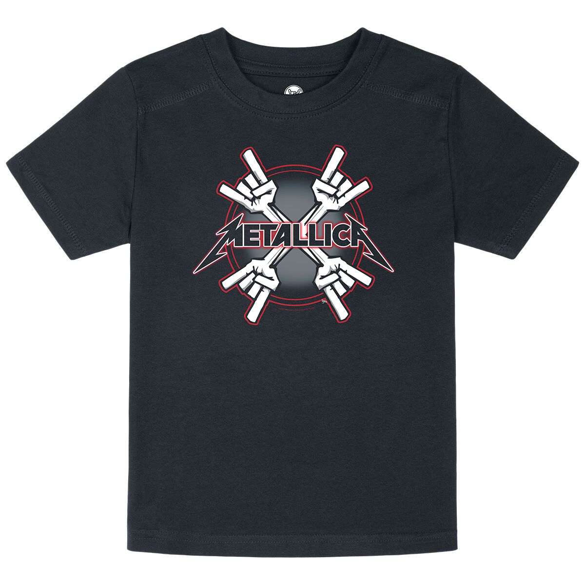 Metallica T-Shirt - Metal-Kids - Crosshorns - 92 bis 164 - für Mädchen & Jungen - Größe 164 - schwarz  - Lizenziertes Merchandise! von metallica