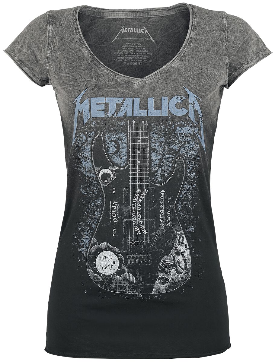 Metallica T-Shirt - Ouija Guitar - S bis 4XL - für Damen - Größe XXL - schwarz/grau  - EMP exklusives Merchandise! von metallica