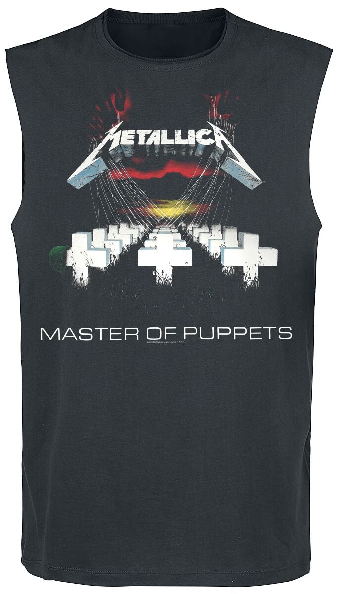 Metallica Tank-Top - Amplified Collection - Master Of Puppets - S - für Männer - Größe S - charcoal  - Lizenziertes Merchandise! von metallica