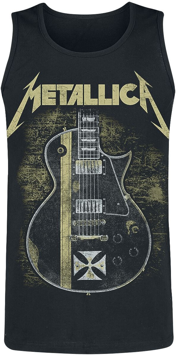 Metallica Tank-Top - Hetfield Iron Cross Guitar - S bis XXL - für Männer - Größe S - schwarz  - Lizenziertes Merchandise! von metallica