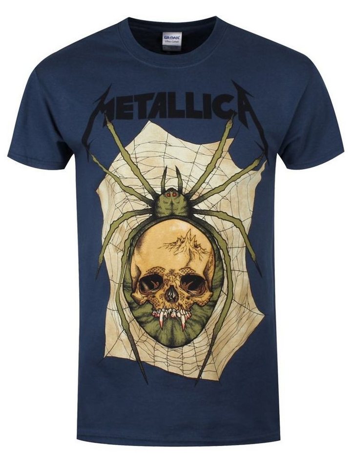 metallica Print-Shirt METALLICA SPIDER T-SHIRT HERREN BLAU Metallica T-Shirt Spider von metallica