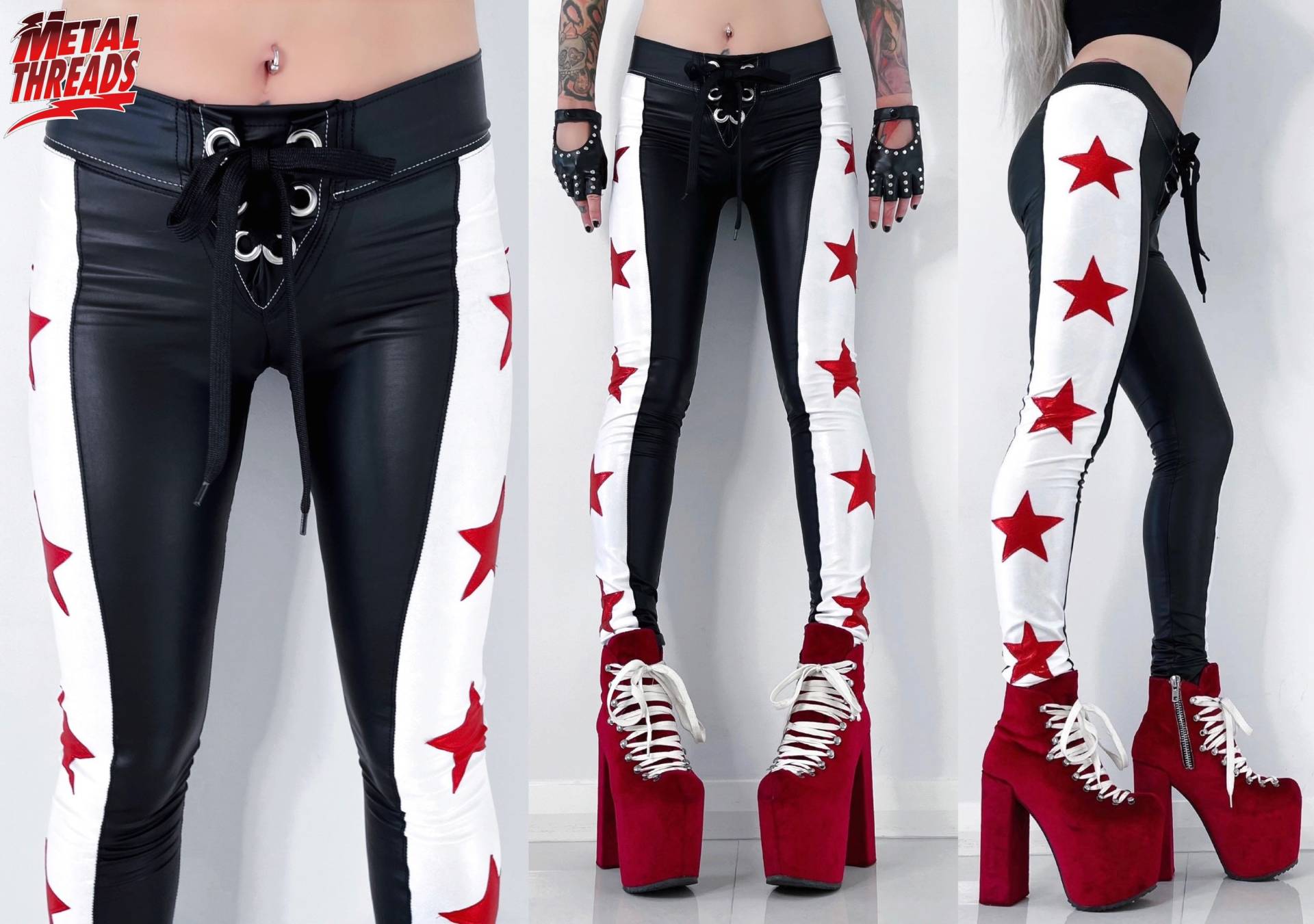 Metal Threads Roxstar Auf Bestellung Spandex Hose Sterne Schnür Bis Leggins Glam Rock 80Er 70Er Jahre Angefertigt Metal Threads Roxstar Auf Bestellung Spandex Hose Sterne Schnür Bis Leggins Glam Rock 80Er 70Er Jahre Angefertigt von metalthreads