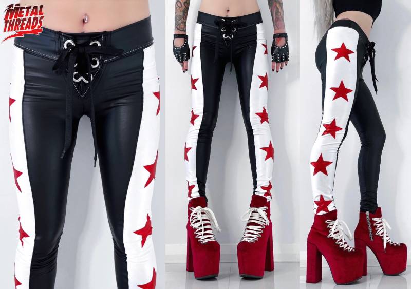 Metal Threads Roxstar Auf Bestellung Spandex Hose Sterne Schnür Bis Leggins Glam Rock 80Er 70Er Jahre Angefertigt Metal Threads Roxstar Auf Bestellung Spandex Hose Sterne Schnür Bis Leggins Glam Rock 80Er 70Er Jahre Angefertigt von metalthreads