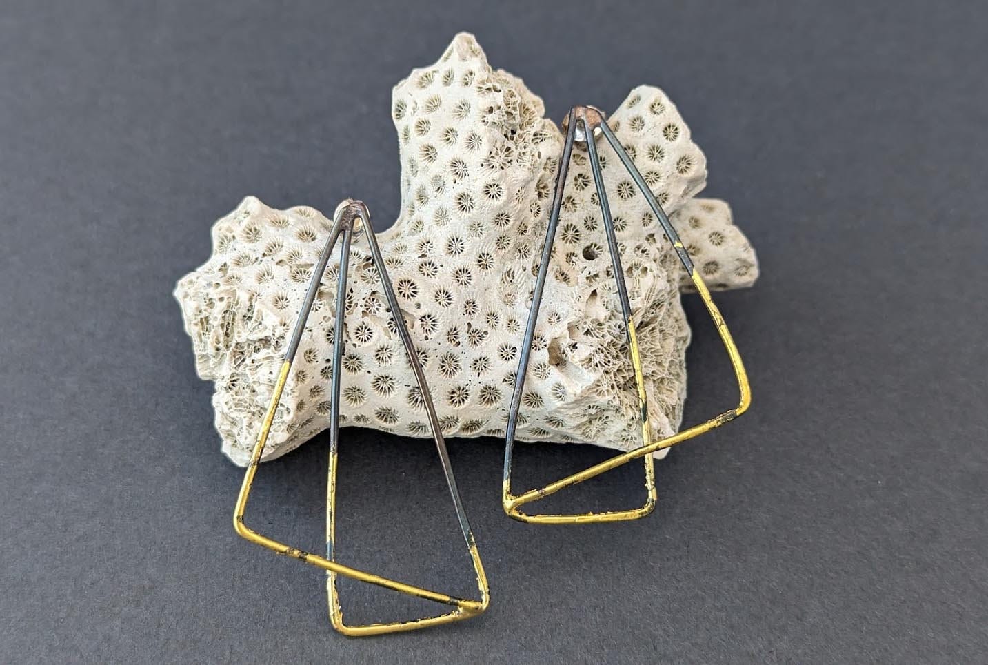 Fächer Ohrringe Aus Stahl von metamorph