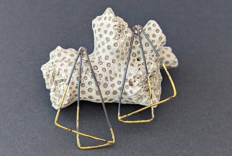 Fächer Ohrringe Aus Stahl von metamorph