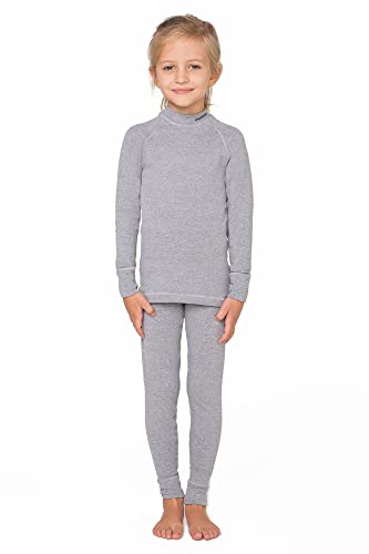 Kinder Funktionsunterwäsche Set antibakterielles skiunterwäsche Silberionen Jungen unterwäsche Gewebe Mädchen Thermoaktiv unterwäsche Lang-arm Shirt Unterhose Kinder Baselayer Apparel Set von meteor