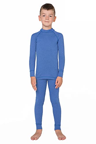 Kinder Funktionsunterwäsche Set antibakterielles skiunterwäsche Silberionen Jungen unterwäsche Gewebe Mädchen Thermoaktiv unterwäsche Lang-arm Shirt Unterhose Kinder Baselayer Apparel Set von meteor