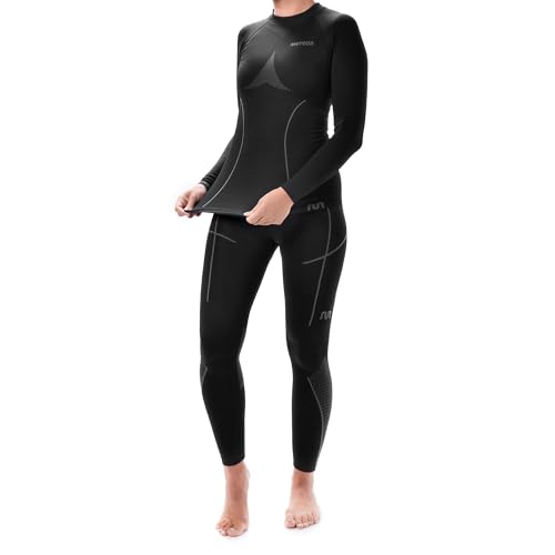 meteor® Thermounterwäsche Damen Funktionswäsche Atmungsaktiv Set Thermoaktiv unterwäsche Thermounterhemd Funktionsunterwäsche Skiunterwäsche Mädchen Thermo Sportunterwäsche von meteor