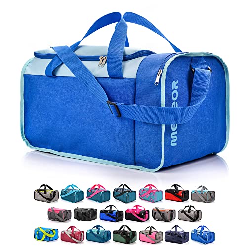 meteor 20 40 L Sporttasche Kinder Badetasche Gym Tasche Herren schwimmtasche Schultertaschen Reisetasche Jungen Urlaubstasche klein Sport-Taschen Schule Kindertaschen (40 L, Blau) von meteor