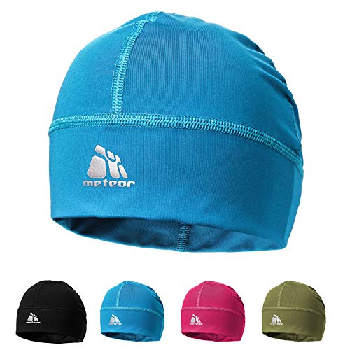 meteor Mütze - Herren Winter-Mütze Silberionen Winddicht Skull-Cap Mütze Damen Unterzier-mütze Die Kappe für Motorrad Fahrrad Helmklettern Ski Snowboard Kopfbedeckung Vision (Universal S-L, Blau) von meteor