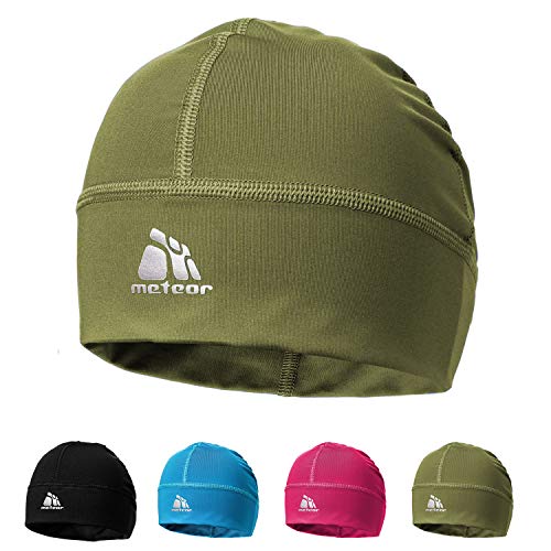 METEOR Herren Winter-Mütze Silberionen Winddicht Skull-Cap Mütze Damen Unterziehmütze Kappe für Motorrad Fahrrad Helmklettern Skifahren Snowboarden Kopfbedeckung Vision (Universal S-L, Khaki) von meteor