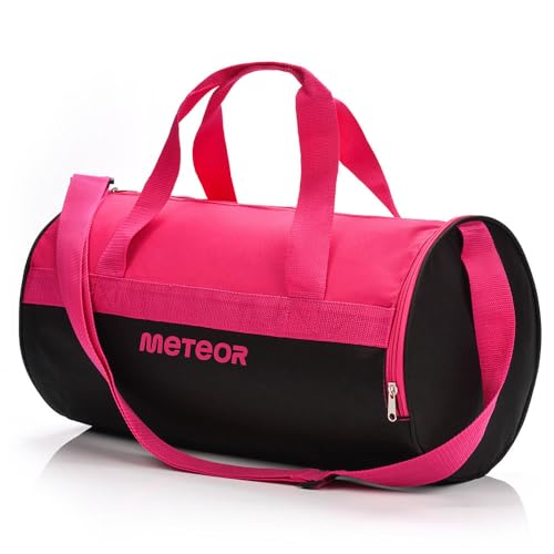 meteor Sporttasche Kinder 25L runde Tasche Gym Tasche Herren schwimmtasche Reisetasche Urlaubstasche klein Fitnesstasche Kindertaschen Schule-Taschen turntasche Jungen von meteor