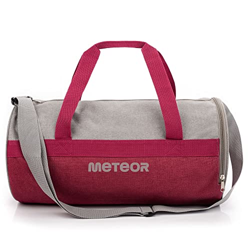 meteor Sporttasche Kinder 25L runde Tasche Gym Tasche Herren schwimmtasche Reisetasche Urlaubstasche klein Fitnesstasche Kindertaschen Schule-Taschen turntasche Jungen von meteor