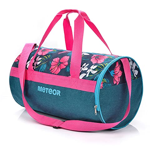 meteor Sporttasche Kinder 25L runde Tasche Gym Tasche Herren schwimmtasche Reisetasche Urlaubstasche klein Fitnesstasche Kindertaschen Schule-Taschen turntasche Jungen von meteor