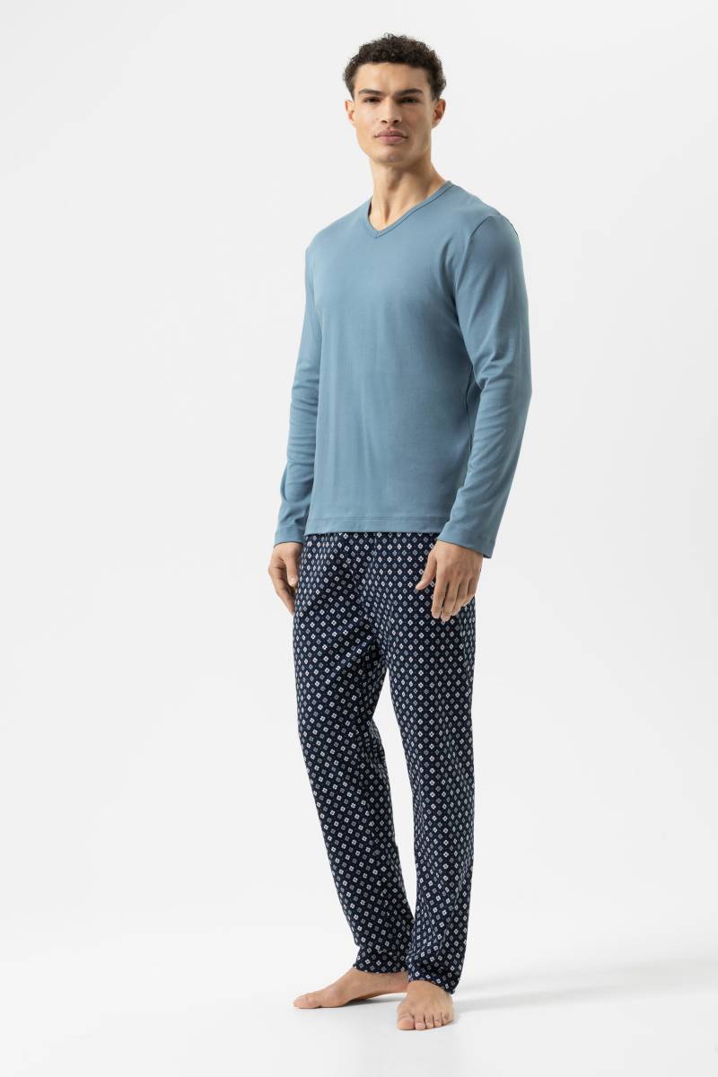 Anzug lang Serie Classic Flower Boarder Blue von mey