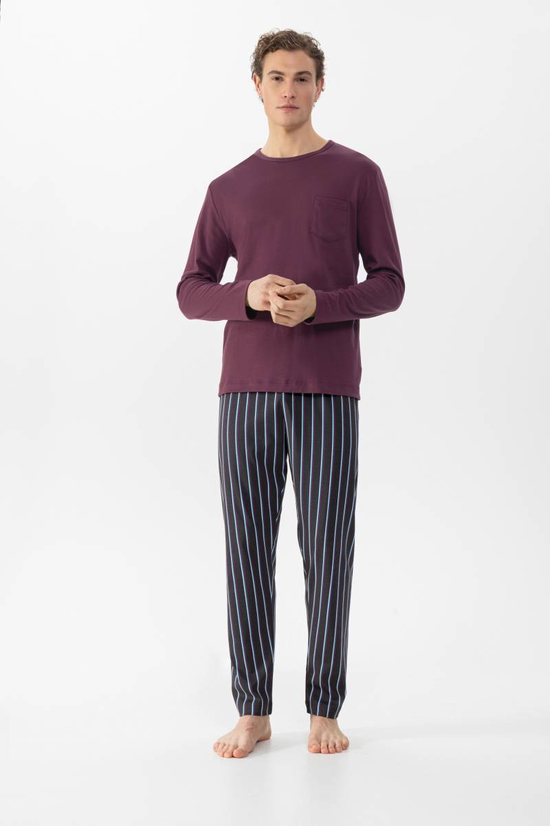 Anzug lang Serie Contrast Stripe Kumkum Red von mey